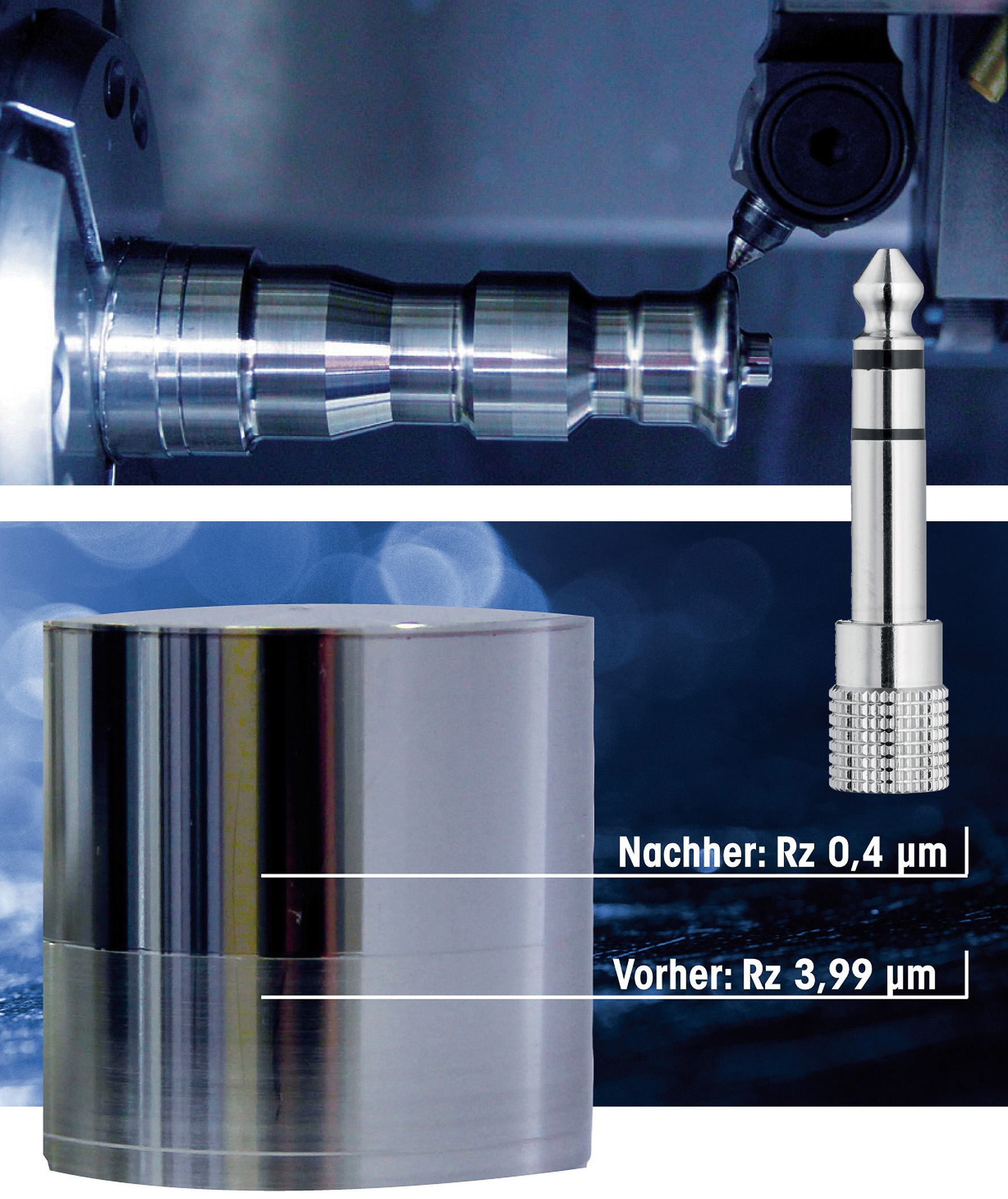 Diamant-Glättetechnik bis zu 65 HRC